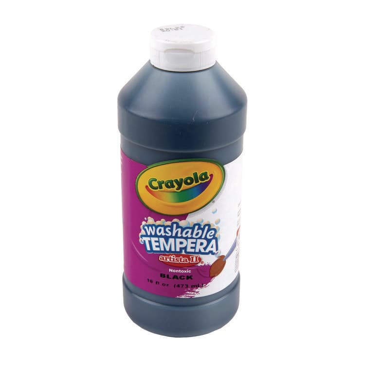 BINNEY & SMITH / CRAYOLA Artista II Washable Tempera Paint, Black, 16 oz Bottle (CYO543115051) thumbnail 3
