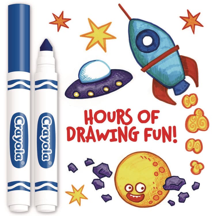 BINNEY & SMITH / CRAYOLA Broad Line Washable Markers, Broad Bullet Tip, Blue, 12/Box (CYO587800042) thumbnail 4