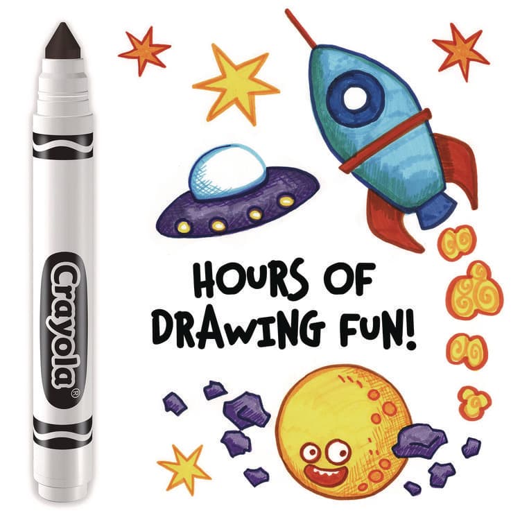 BINNEY & SMITH / CRAYOLA Broad Line Washable Markers, Broad Bullet Tip, Black, 12/Box (CYO587800051) thumbnail 4