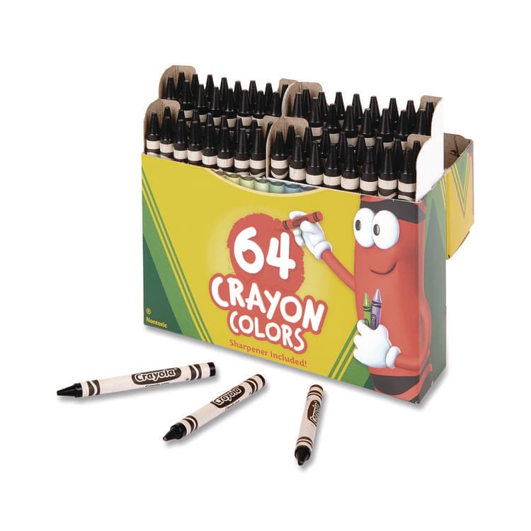 BINNEY & SMITH / CRAYOLA Bulk Crayons, Regular Size, 0.31" x 3.63", Black, 12/Box (CYO520836051) thumbnail 4
