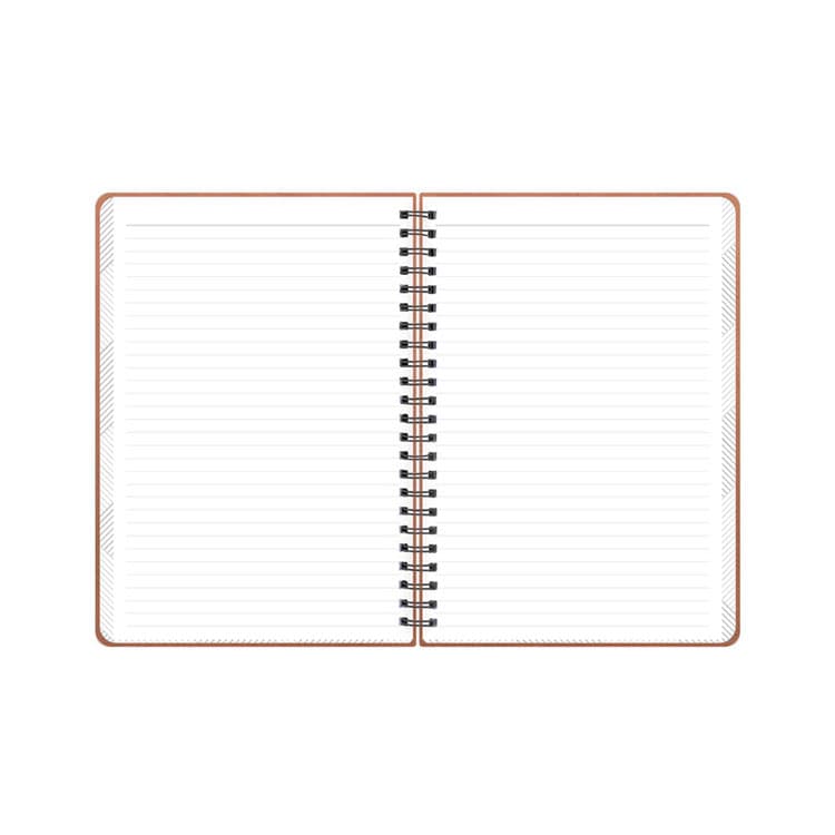 BLUE SKY ASMBLD Faux Leather Wirebound Notebook, 1-Subject, Medium/College Rule, Tan Cover, (80) 8.5 x 5.75 Sheets (BLS150538) thumbnail 4