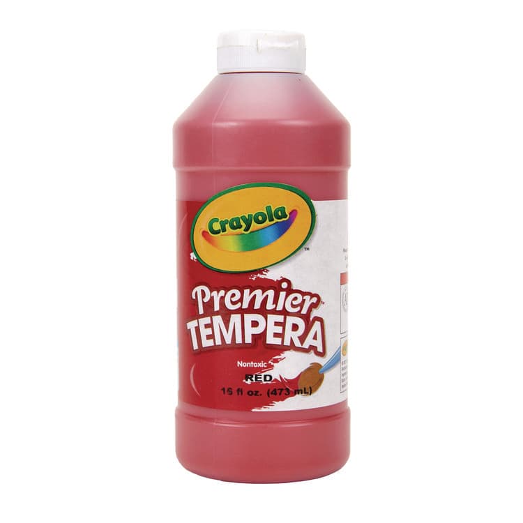 BINNEY & SMITH / CRAYOLA Premier Tempera Paint, Red, 16 oz Bottle (CYO541216038)