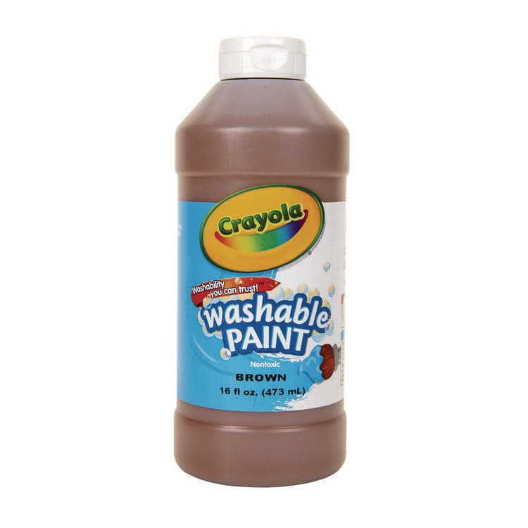 BINNEY & SMITH / CRAYOLA Washable Paint, Brown, 16 oz Bottle (CYO542016007)