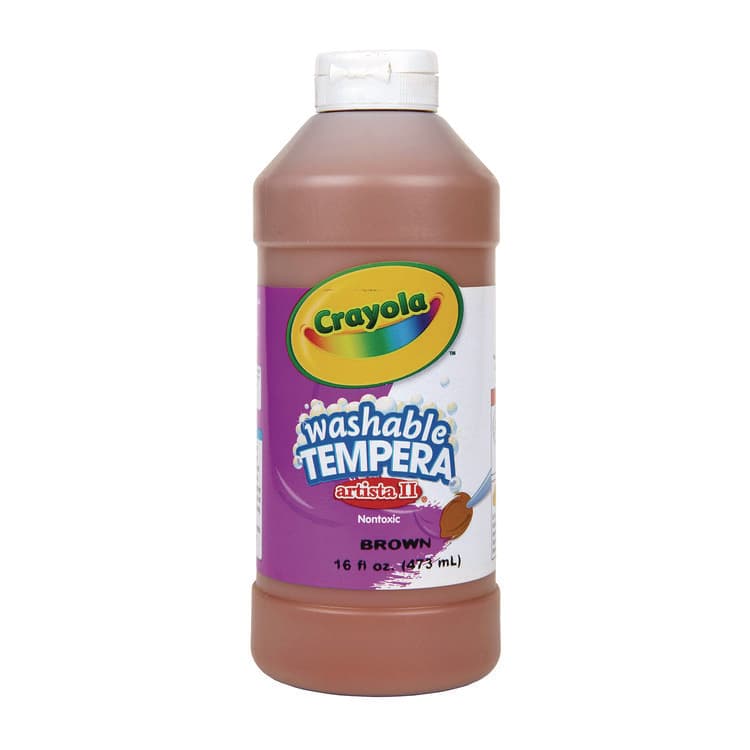 BINNEY & SMITH / CRAYOLA Artista II Washable Tempera Paint, Brown, 16 oz Bottle (CYO543115007)
