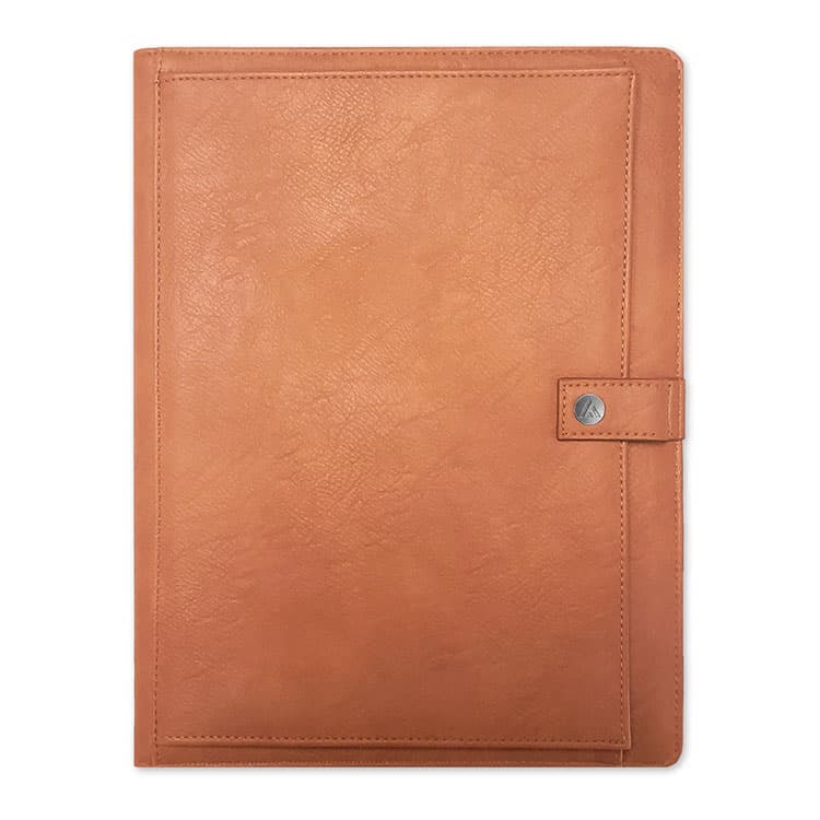 BLUE SKY ASMBLD Professional Faux Leather Padfolio, 8.5 x 11 Pad, 9.45 x 12.13, Snap Closure, Tan (BLS150537) thumbnail 2