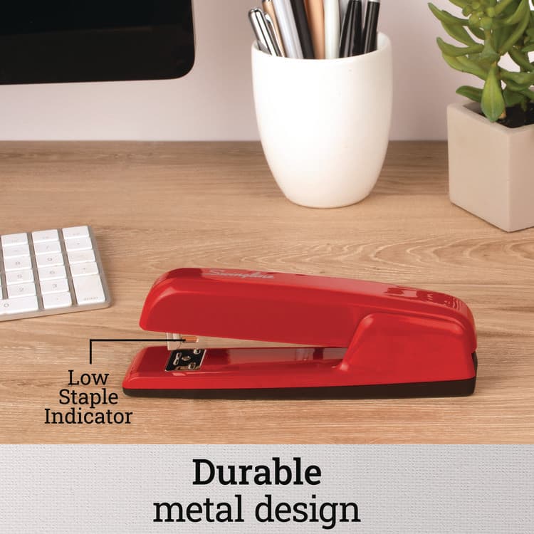 ACCO BRANDS, . 747 Business Full Strip Desk Stapler, 30-Sheet Capacity, Rio Red (SWI74736) thumbnail 4