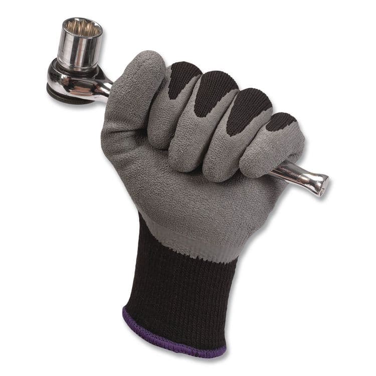 KIMBERLY CLARK G40 Latex Coated Gloves, EN388: 2142, 10.63" Long, XX-Large, Gray/Black, 12 Pairs (ANS97274) thumbnail 4