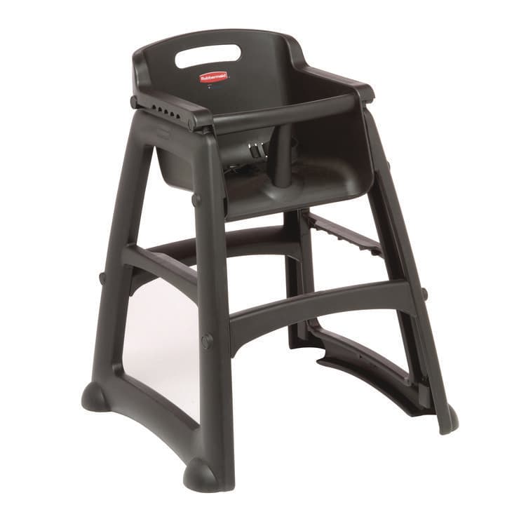 RUBBERMAID COMMERCIAL PROD. Sturdy Chair Youth Seat, Assembly Required, Black (RCP781408BLA)