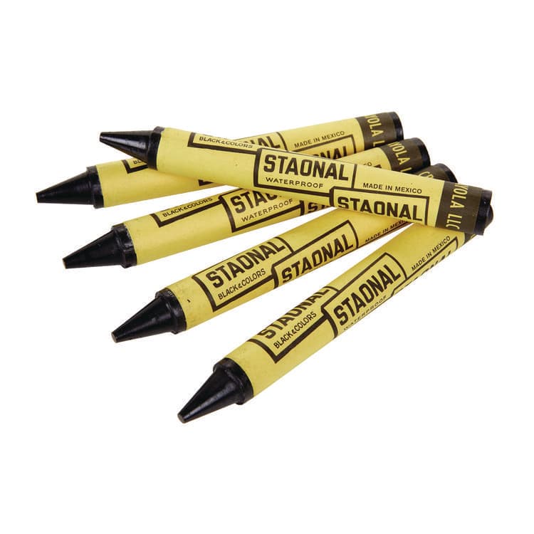 BINNEY & SMITH / CRAYOLA Staonal Marking Crayons, 0.56" x 5", Black, 8/Box (CYO5200023051) thumbnail 2