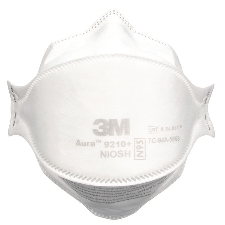 3M/COMMERCIAL TAPE DIV. Aura Particulate Respirator 9205+, Standard Size, 12/Carton (MMM9205PLUSCT)