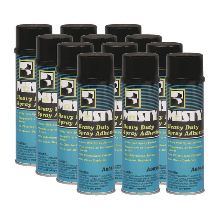 ZEP . Heavy-Duty Adhesive Spray, 12 oz, Dries Clear, 12/Carton (AMR1002035)
