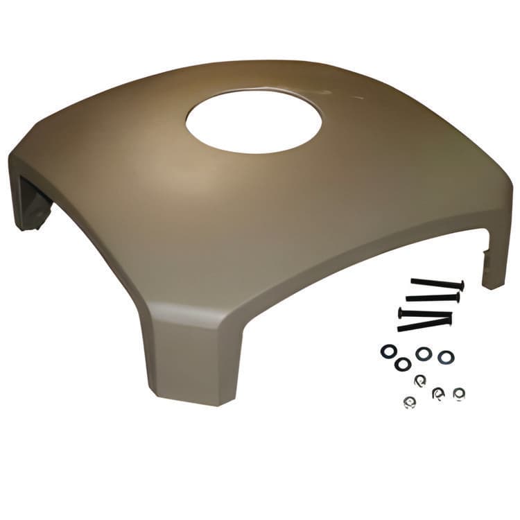 RUBBERMAID COMMERCIAL PROD. Dome Top with Hole for Landmark Series Waste Receptacle, 26" Diameter, Driftwood (SGSFG3975M2DWOO)