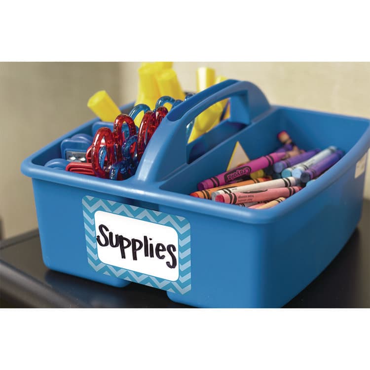 TEACHER CREATED RESOURCES All Grade Self-Adhesive Name Tags, 3.5 x 2.5, Chevron Border Design, Assorted Colors, 36/Pack (TCR5526) thumbnail 4