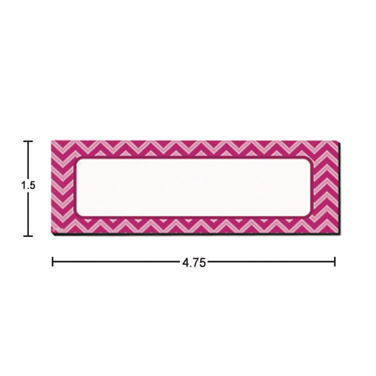TEACHER CREATED RESOURCES Chevron Labels Magnetic Accents, Chevron Labels, 1.5" x 4.75", Assorted Colors, 20/Pack (TCR77204) thumbnail 3
