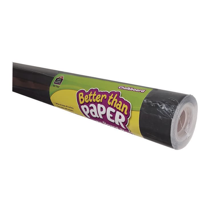 TEACHER CREATED RESOURCES Better Than Paper Bulletin Board Roll, 4 ft x 12 ft, Chalkboard (TCR77363)