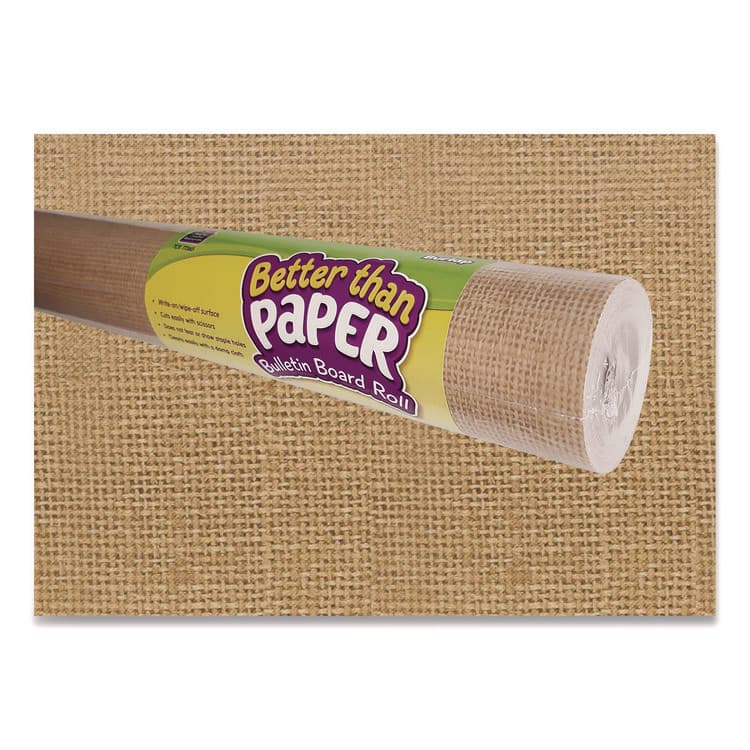 TEACHER CREATED RESOURCES Better Than Paper Bulletin Board Roll, 4 ft x 12 ft, Burlap (TCR77365) thumbnail 4