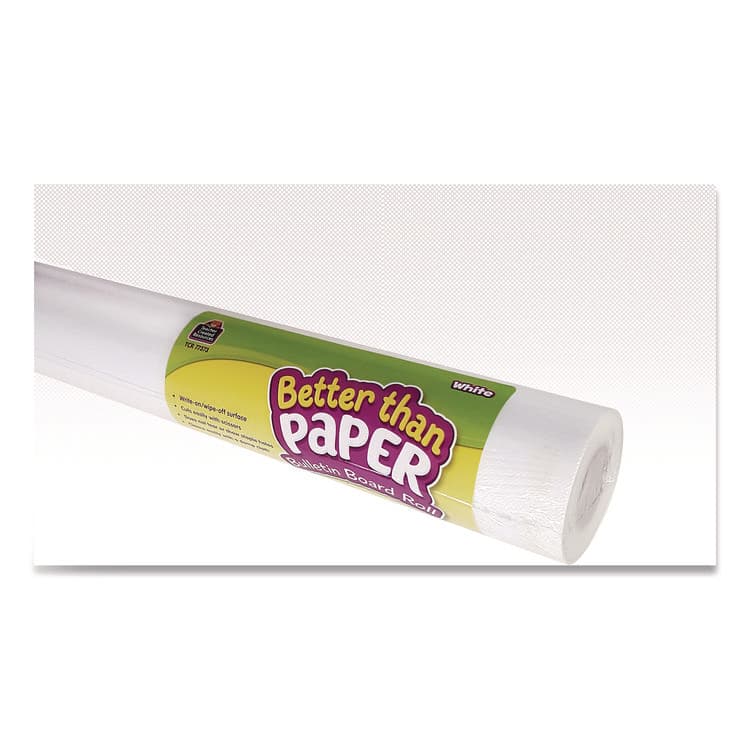 TEACHER CREATED RESOURCES Better Than Paper Bulletin Board Roll, 4 ft x 12 ft, White (TCR77373) thumbnail 4