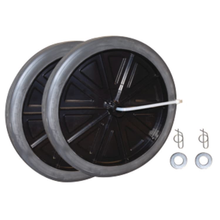 RUBBERMAID COMMERCIAL PROD. 12-Inch Wheel Kit with Hardware, Black (SGSFG9W71L2BLA)