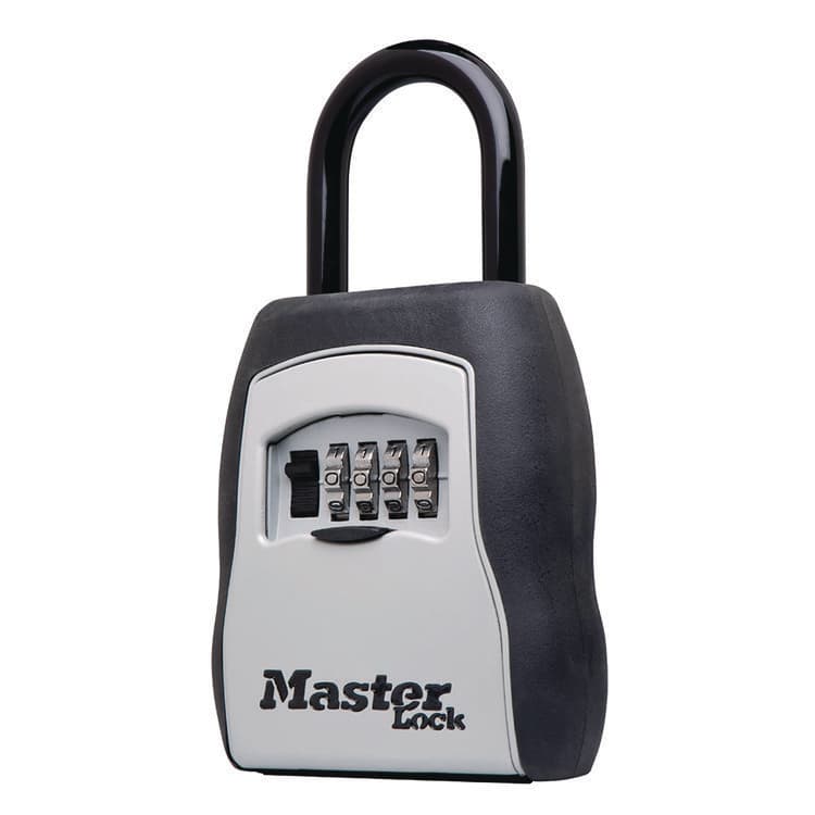 MASTER LOCK COMPANY Locking Combination 5 Key Steel Box, 3.25" Wide, Black/Silver (MLK5400D)