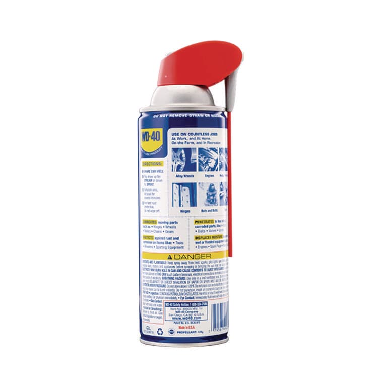 WD-40 Smart Straw Spray Lubricant, 11 oz Aerosol Can, 12/Carton (WDF490040) thumbnail 4