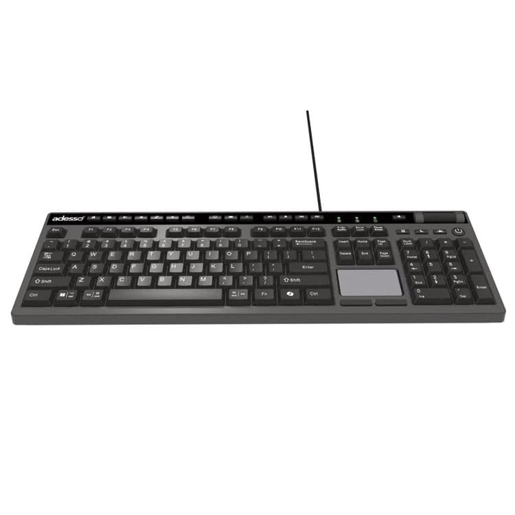 ADESSO CyberTouch Desktop Keyboard with Touchpad, Black (ADEAKB445UB) thumbnail 4