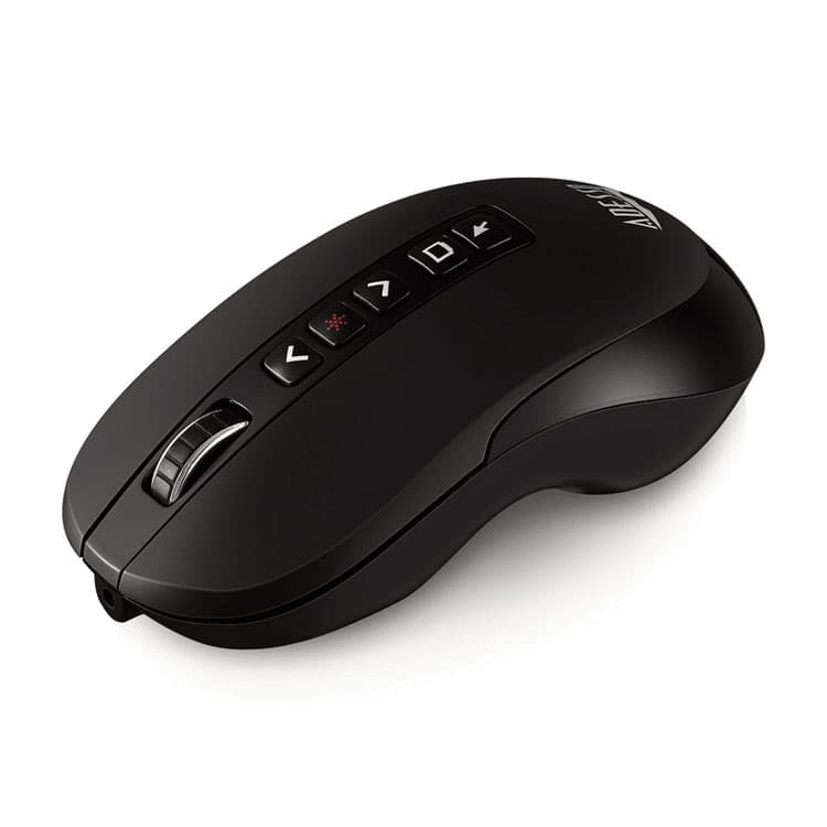 ADESSO iMouse P40 Wireless Multifunctional Presenter Mouse, 2.4 GHz Frequency/100 ft Wireless Range, Left/Right, Black (ADEIMOUSEP40) thumbnail 2