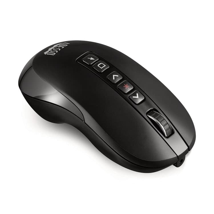 ADESSO iMouse P40 Wireless Multifunctional Presenter Mouse, 2.4 GHz Frequency/100 ft Wireless Range, Left/Right, Black (ADEIMOUSEP40) thumbnail 4