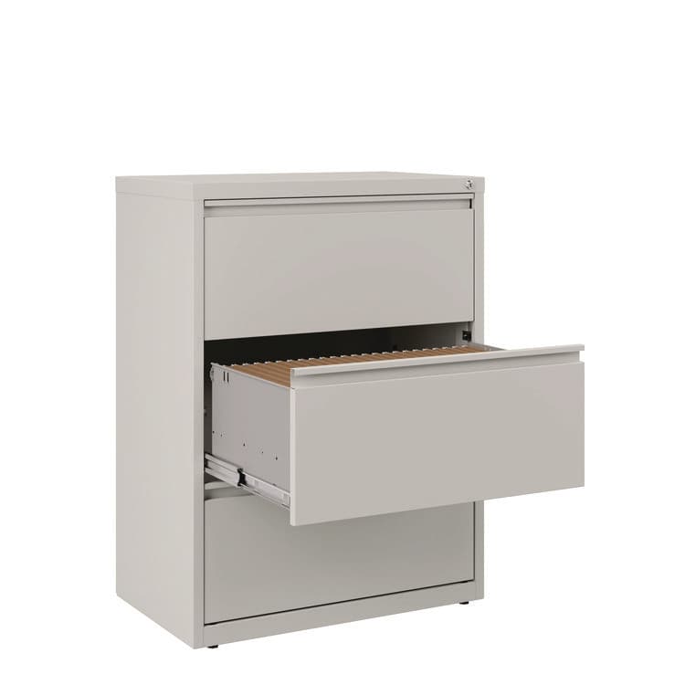 ALERA Lateral File, 3 Legal/Letter-Size File Drawers, Light Gray, 30" x 18.62" x 40.25" (ALEHLF3041LG) thumbnail 4
