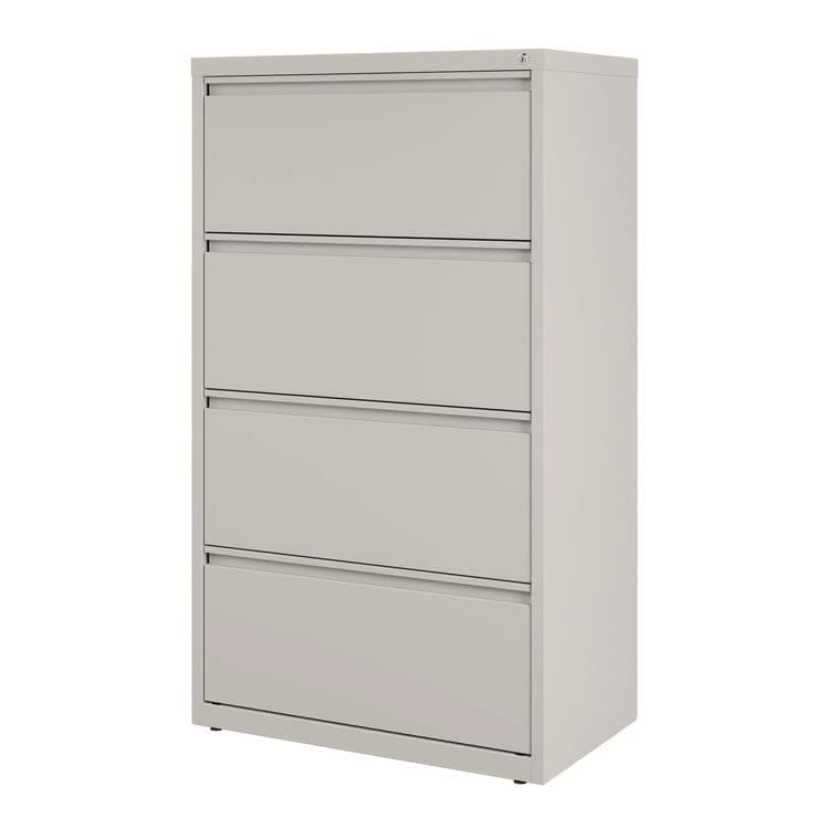 ALERA Lateral File, 4 Legal/Letter-Size File Drawers, Light Gray, 30" x 18.62" x 52.5" (ALEHLF3054LG) thumbnail 3