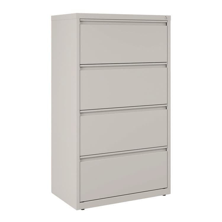 ALERA Lateral File, 4 Legal/Letter-Size File Drawers, Light Gray, 30" x 18.62" x 52.5" (ALEHLF3054LG)