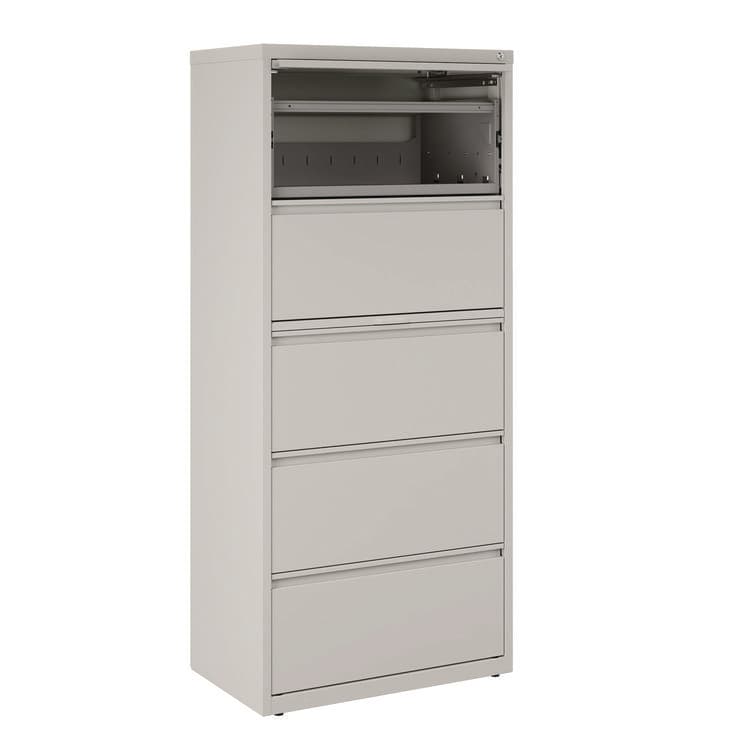 ALERA Lateral File, 5 Legal/Letter-Size File Drawers, Light Gray, 30" x 18.62" x 67.62" (ALEHLF3067LG) thumbnail 3