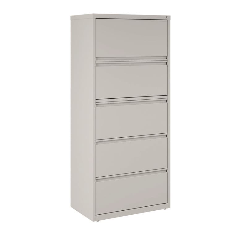 ALERA Lateral File, 5 Legal/Letter-Size File Drawers, Light Gray, 30" x 18.62" x 67.62" (ALEHLF3067LG)