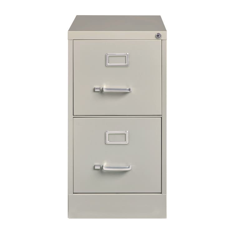 ALERA Two-Drawer Economy Vertical File, 2 Letter-Size File Drawers, Light Gray, 15" x 25" x 28.38" (ALEHVF1529LG) thumbnail 2