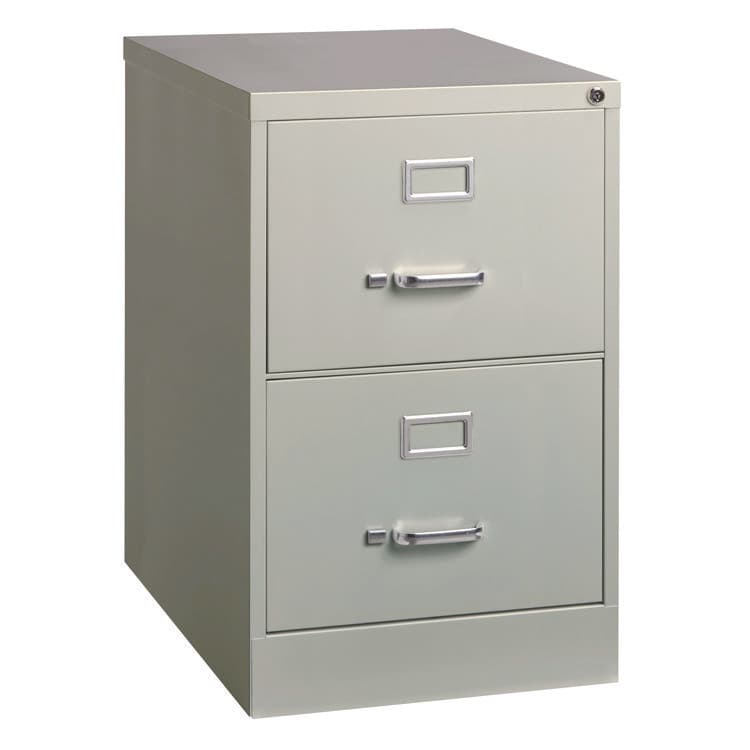 ALERA Two-Drawer Economy Vertical File, 2 Legal-Size File Drawers, Light Gray, 15" x 25" x 28.38" (ALEHVF1929LG)