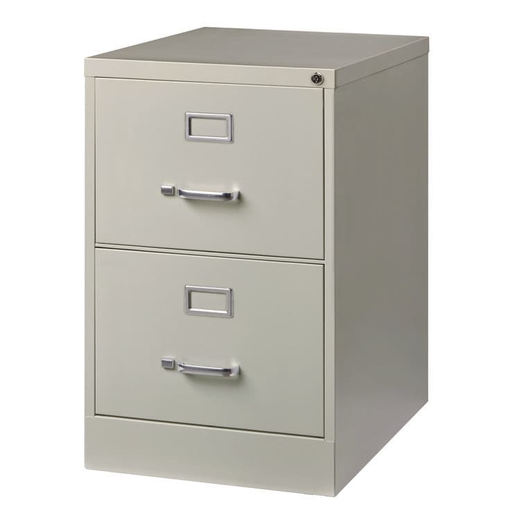 ALERA Two-Drawer Economy Vertical File, 2 Legal-Size File Drawers, Light Gray, 15" x 25" x 28.38" (ALEHVF1929LG) thumbnail 3