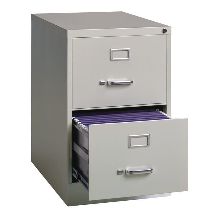 ALERA Two-Drawer Economy Vertical File, 2 Legal-Size File Drawers, Light Gray, 15" x 25" x 28.38" (ALEHVF1929LG) thumbnail 4