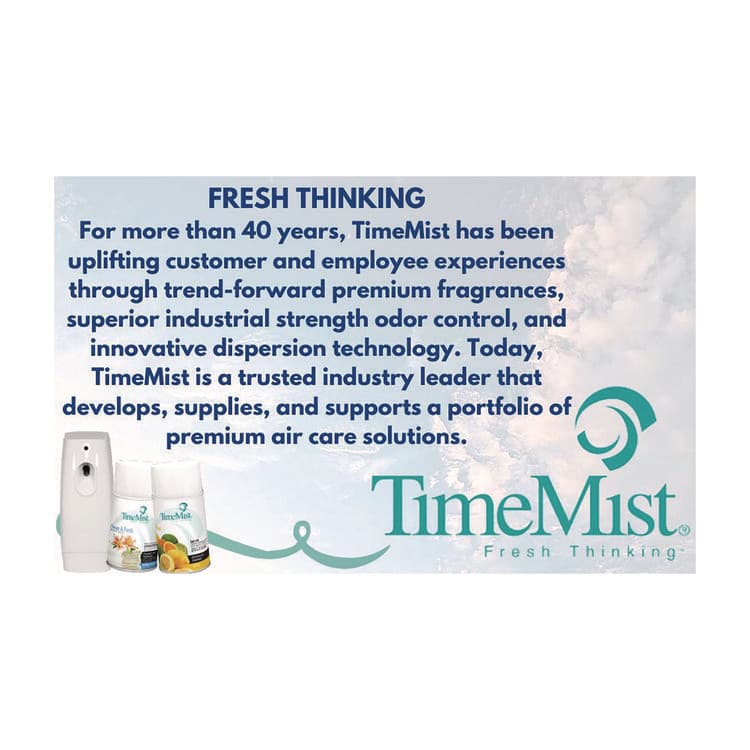 ZEP . Classic Metered Aerosol Fragrance Dispenser, 3.75" x 3.25" x 9.5", White (TMS1047717) thumbnail 3