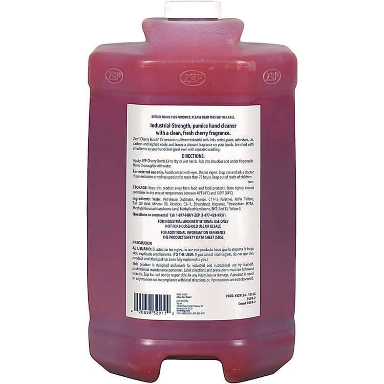ZEP . Cherry Bomb Hand Cleaner Refill, Cherry Scent, 1 gal, 4/Carton (ZPE95124) thumbnail 3