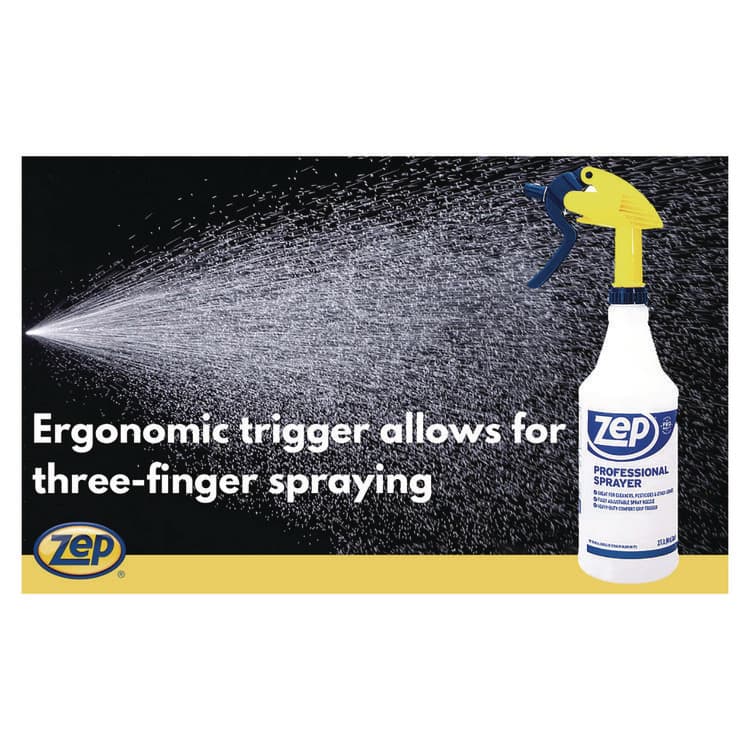 ZEP . Professional Spray Bottle with Trigger Sprayer, 32 oz Bottle, Clear (ZPEHDPRO36EA) thumbnail 2