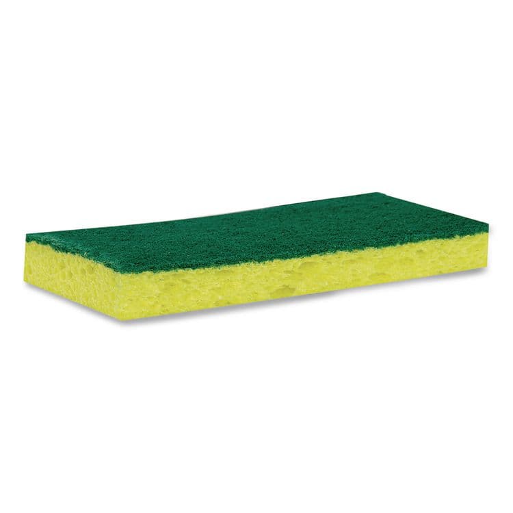 3M/COMMERCIAL TAPE DIV. Medium-Duty Scrubbing Sponge 74, 3.6 x 6.1, 0.7" Thick, Yellow/Green (MMM74EA) thumbnail 3