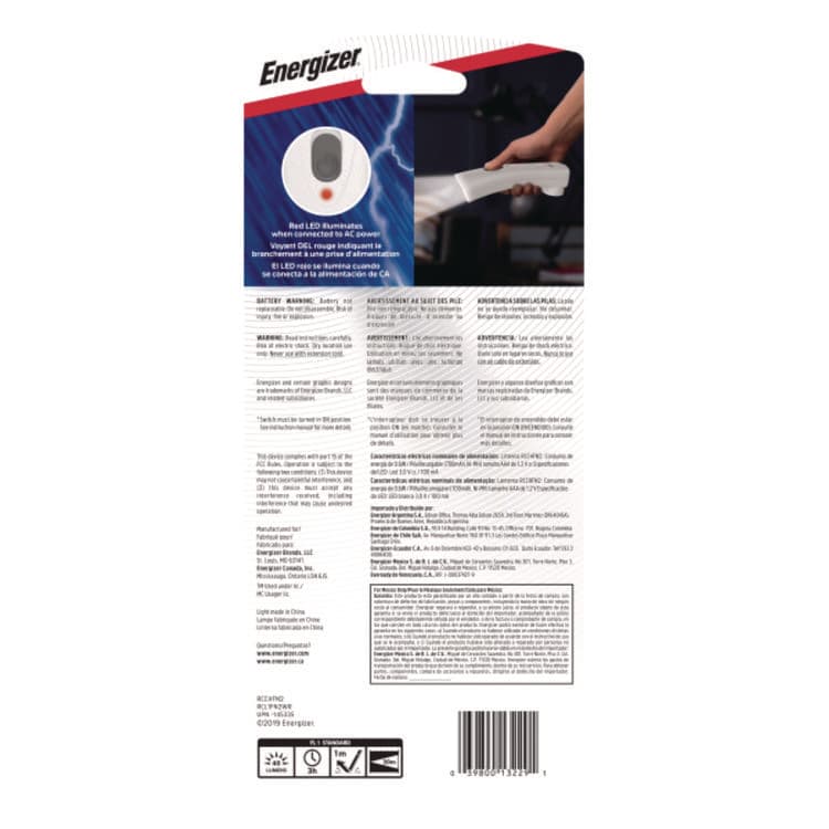 EVEREADY BATTERY Weather Ready LED Flashlight, NiMH Rechargeable Battery (Included), Silver/Gray (EVERCL1NM2WR) thumbnail 2