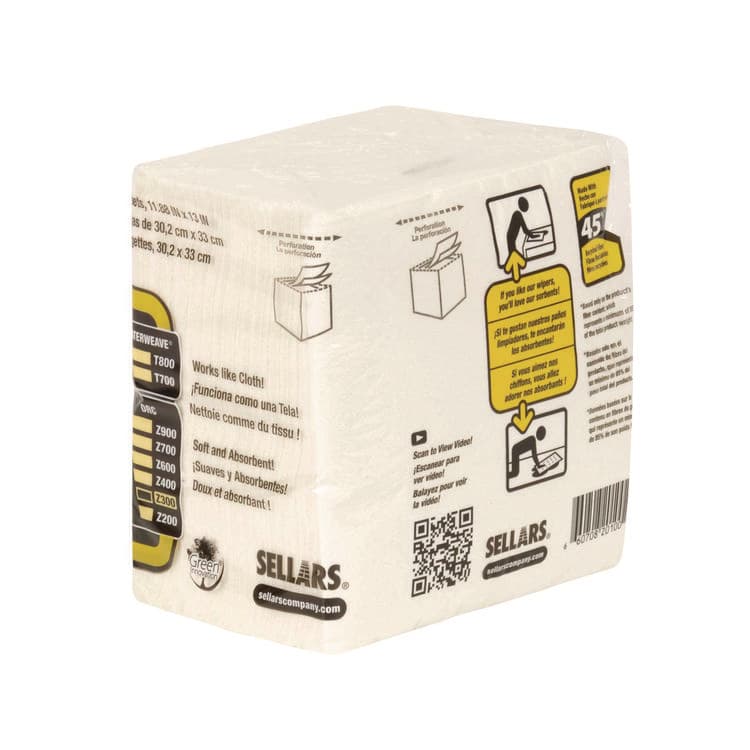 SELLARS ABSORBENT MATERIALS, . Z300 Quarterfold Wipers, 1-Ply, 11.87 x 13, White, 12/Carton (SLR2010001) thumbnail 4