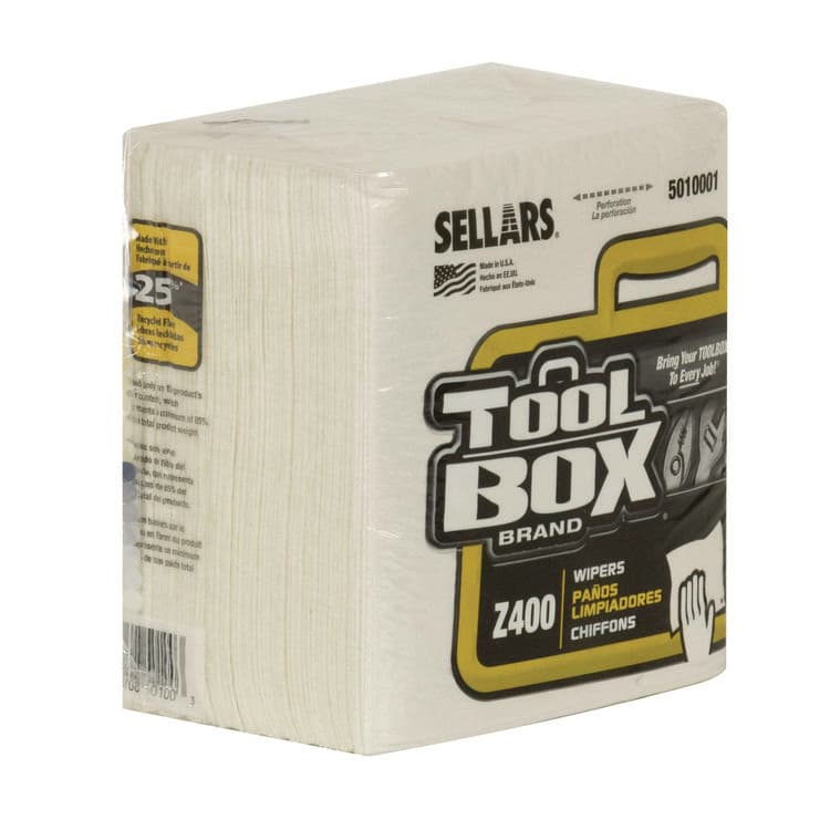 SELLARS ABSORBENT MATERIALS, . Z400 Quarterfold Wipers, 1-Ply, 11.87 x 13, White, 12/Carton (SLR5010001) thumbnail 3