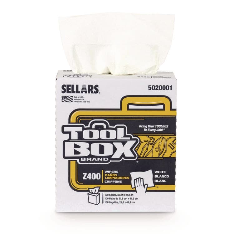 SELLARS ABSORBENT MATERIALS, . Z400 Interfold Pop-Up Wipers, 1-Ply, 8.5 x 16.5, White, 8/Carton (SLR5020001)