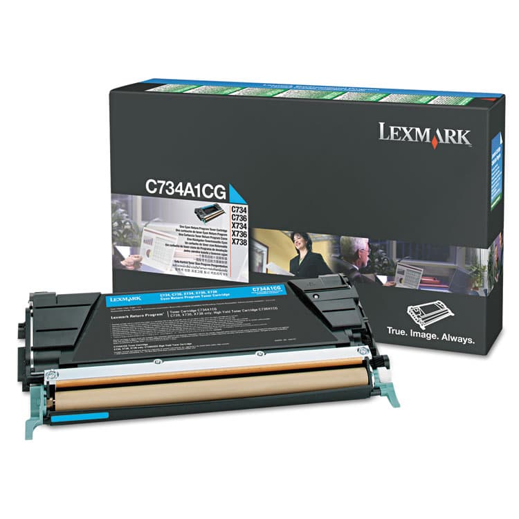 LEXMARK INT'L, . X746A1CG Return Program Toner, 7,000 Page-Yield, Cyan (LEXX746A1CG)