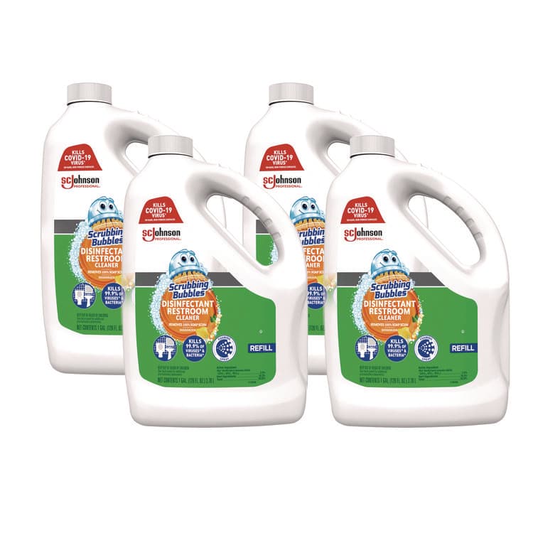 SC JOHNSON Disinfectant Restroom Cleaner, Citrus Scent, 1 gal Bottle, 4/Carton (SJN335599)