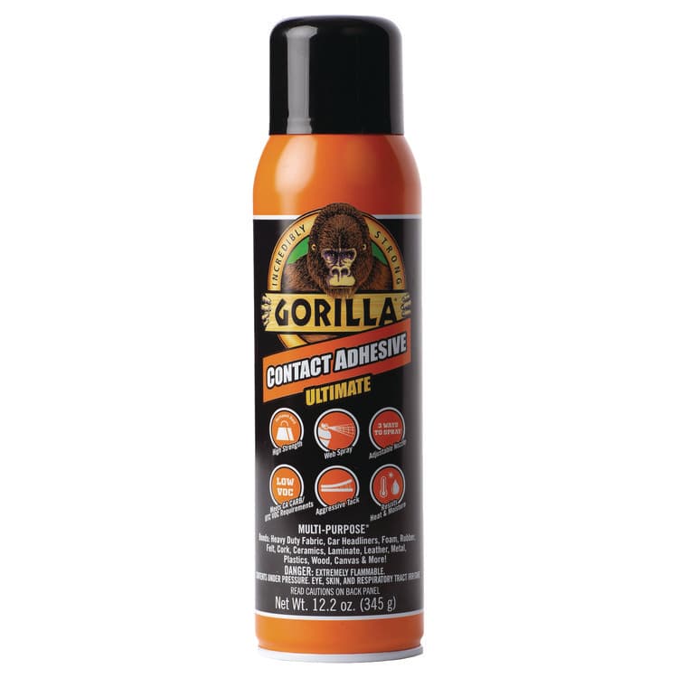 GORILLA GLUE COMPANY Contact Adhesive Ultimate, 12.2 oz Aerosol Spray, Dries Light Yellow (GOR109852)