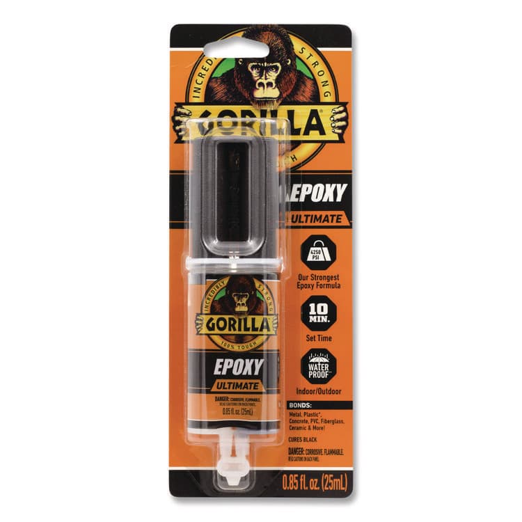 GORILLA GLUE COMPANY Epoxy Ultimate, 0.85 oz Syringe, Dries Black (GOR113442) thumbnail 2