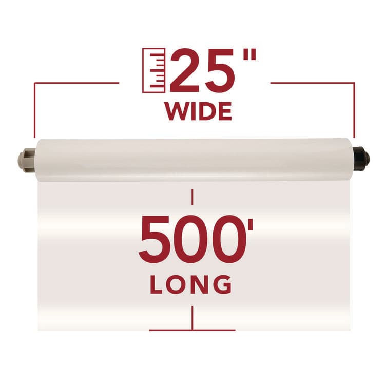 ACCO BRANDS, . EZload Roll Film, Nap I, 1.5 mil, 25" x 500 ft, Gloss Clear, 2/Box (GBC3000004EZ) thumbnail 4