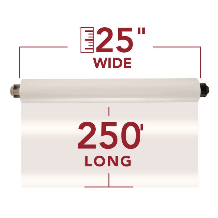 ACCO BRANDS, . EZload Roll Film, Nap I, 3 mil, 25" x 250 ft, Gloss Clear, 2/Box (GBC3000024EZ) thumbnail 4